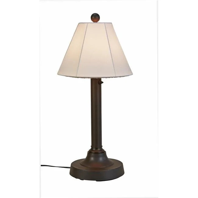Malibu 30" Outdoor Table Lamp With 2" Resin Body And Canvas Sunbrella Shade Cover-Color:Bronze/Na... | Walmart (US)