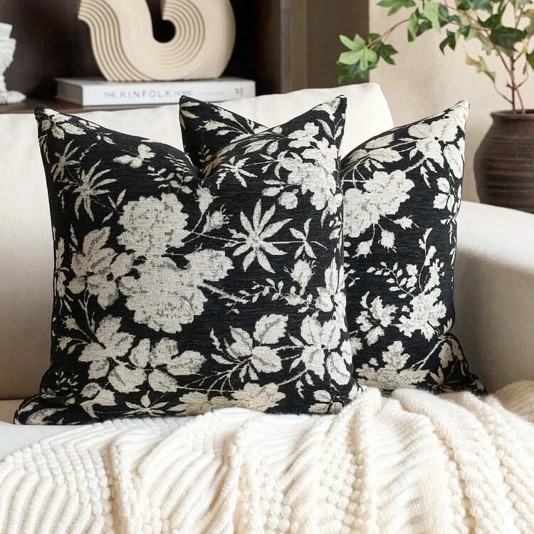 1pc Chenille Jacquard Vintage Medieval Style Decorative Pillow Cover, Square Sofa/Couch Throw Pillow Case For Living Room Home Decor, Suitable For Sofa, Living Room, Bedroom, Farmhouse, Also As A Gift SHEIN UK | SHEIN