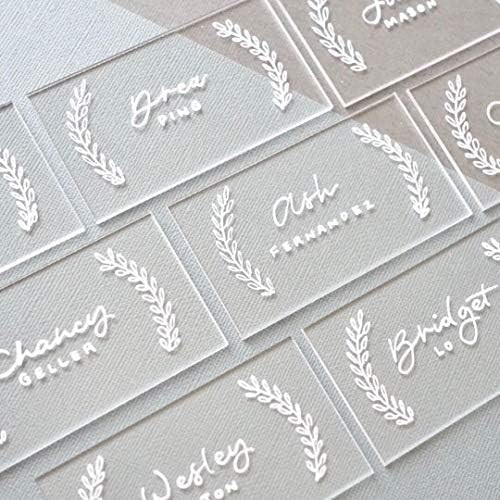 UNIQOOO 100pcs Clear Acrylic Place Cards for Wedding – Blank Rectangle Escort Acrylic Plates - Perfe | Amazon (US)