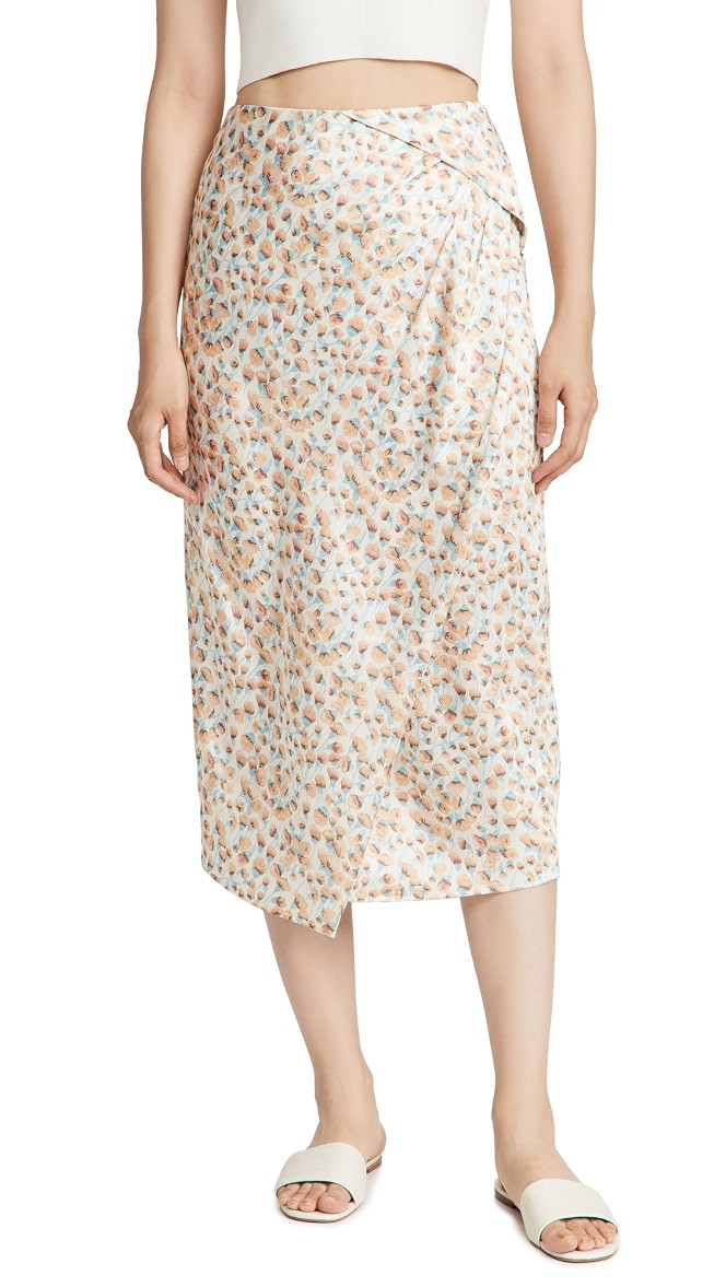Carnation Asymmetric Cascade Drape Skirt | Shopbop