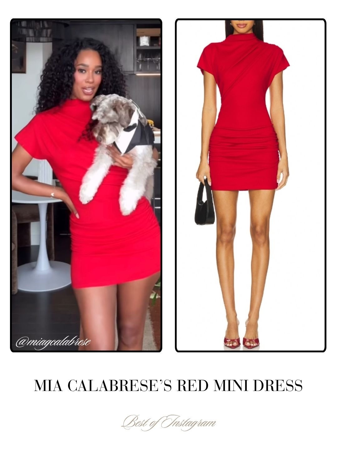 Mia Calabrese’s Red Mini Dress 📸 = @miagcalabrese