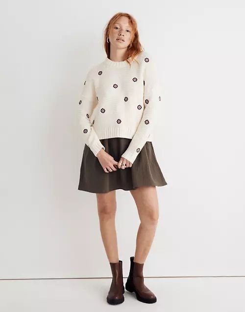 Medallion Embroidered Pullover Sweater | Madewell
