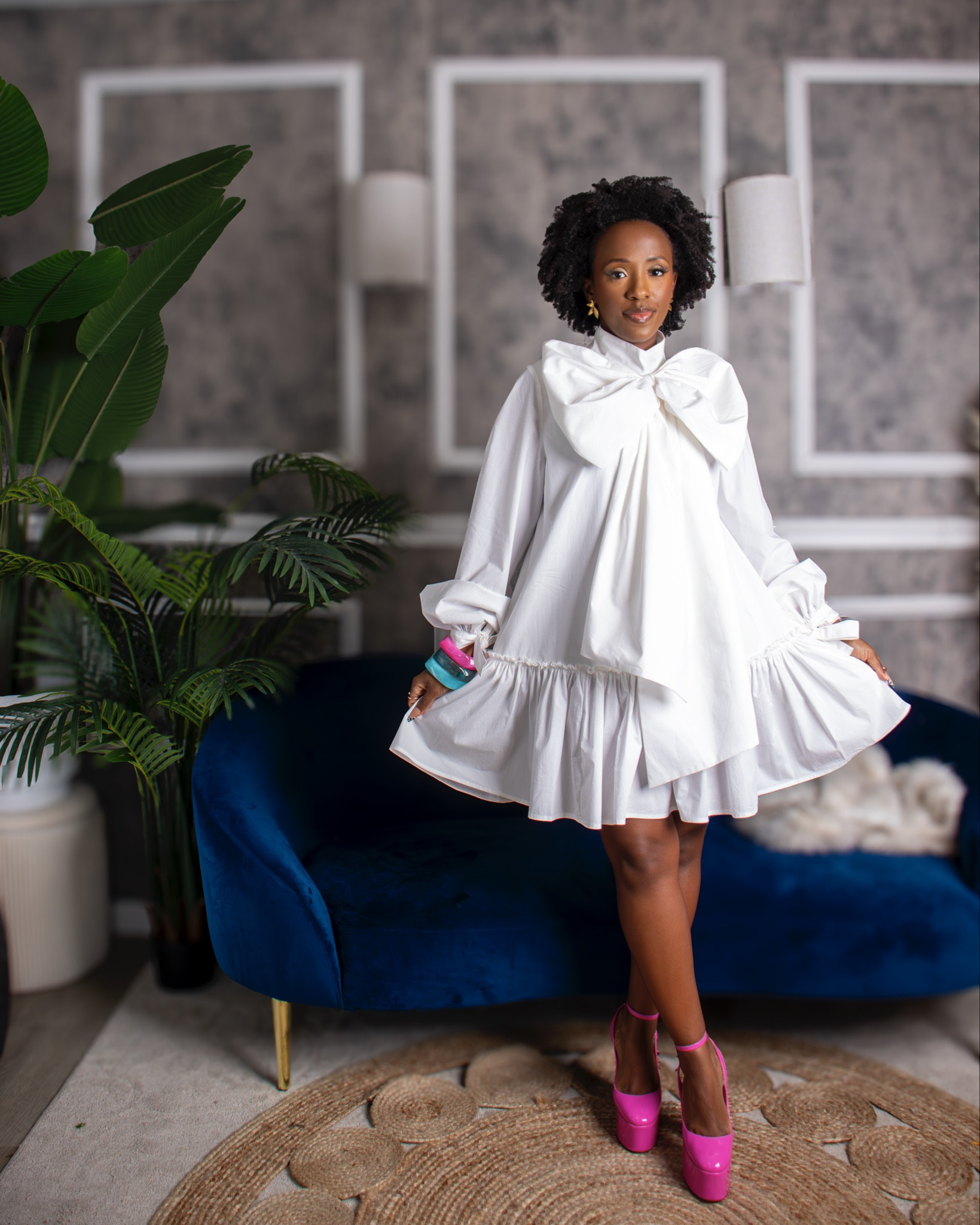 There’s nothing better than feeling curly and cute, but also chic. I love that this is a twist on a classic shirt dress, so I paired it with a whimsical shoe and jewelry to match the whimsy of this extra large bow! 

Akira is one of my favorite stops for whimsical pieces that SLAY 💁🏾‍♀️ Wearing size small! 


#LTKWorkwear #LTKootd #LTKgrwm