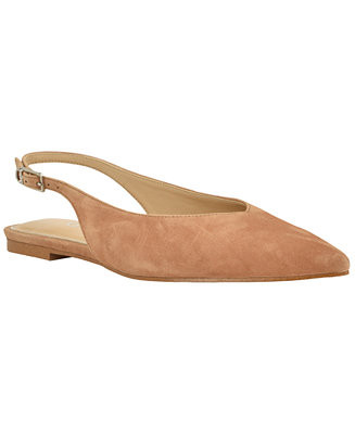 Womens Dorazio Suede Pointed Toe Slingback Flats | Macy's