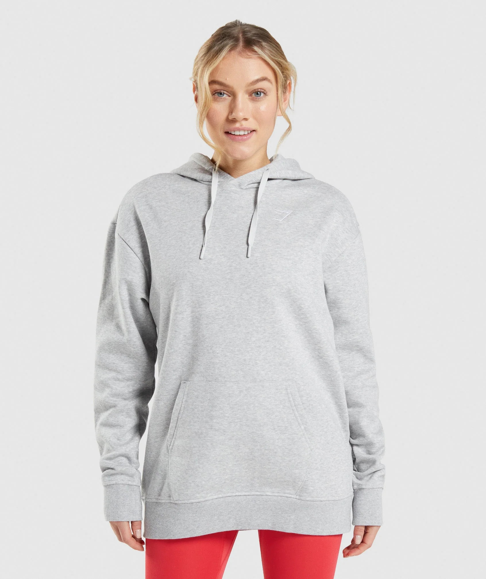 Gymshark Training Oversized Hoodie - Light Grey Marl | Gymshark US