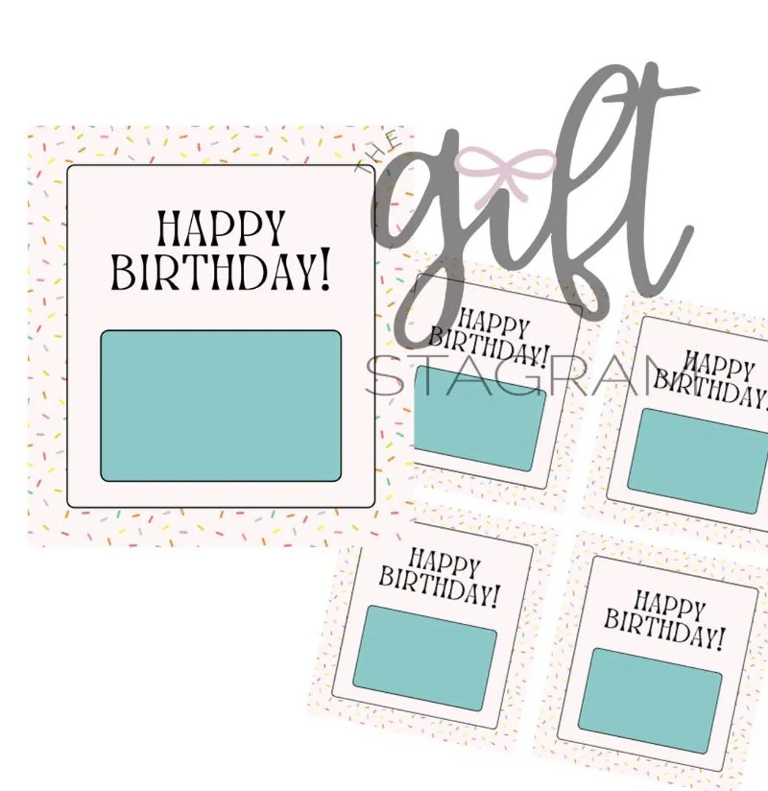 Happy Birthday Sprinkles Gift Tag Gift Tag for Gift Card How to Gift A Gift Card Birthday Sprinkl... | Etsy (US)