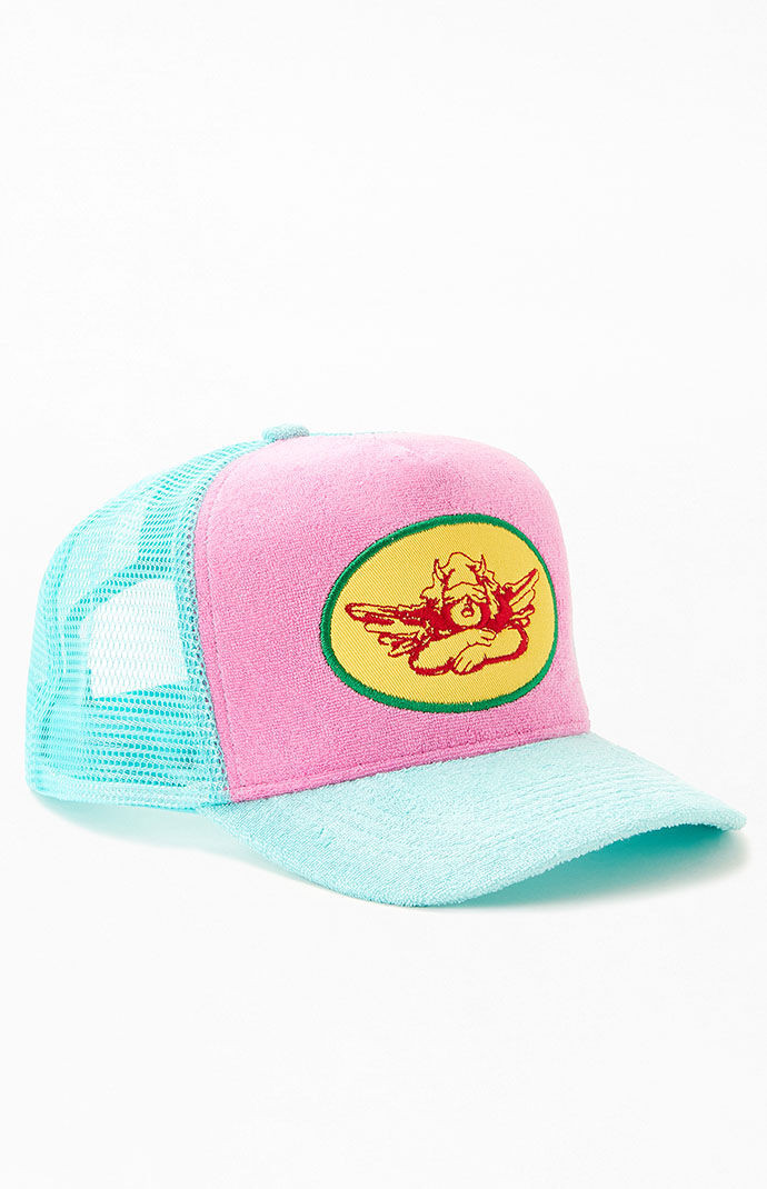 Boys Lie Womens Pink Terry Cloth Trucker Hat | PacSun