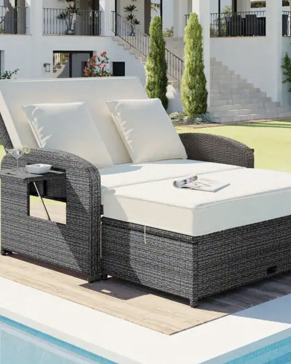Oh. My. Goodness!! Take a look 👀 at this!! A darling outdoor sofa that transitions to a reclining daybed! A summer outdoor MUST HAVE!!! ☀️🌞👌🏾

#LTKSeasonal #LTKFamily