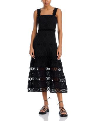 Liana Eyelet Midi Dress | Bloomingdale's (US)