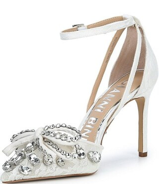 Sweeney Lace Rhinestone Jewel Bow Dress Pumps | Dillard's