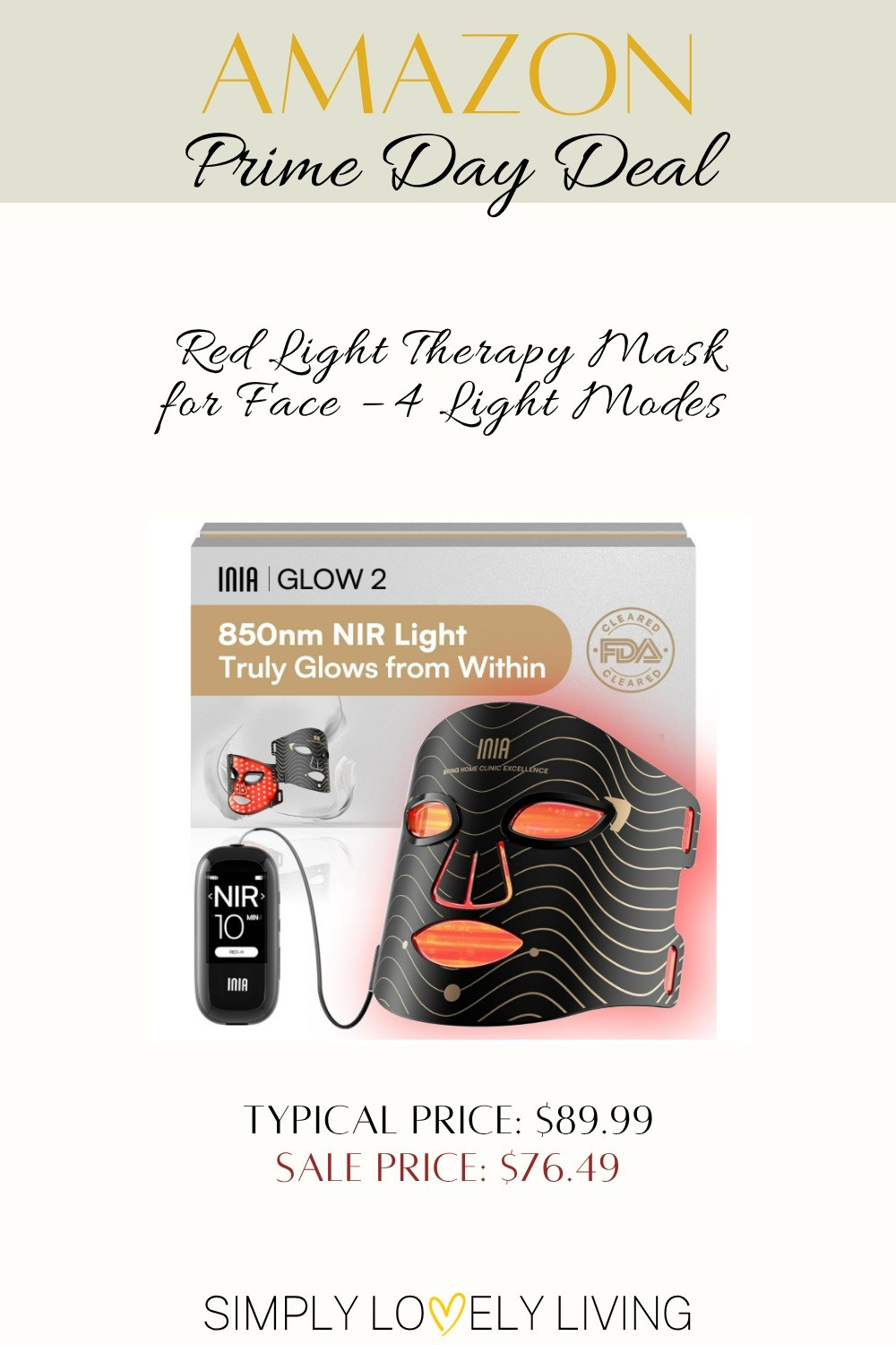 Amazon Prime Day Deal. Red light therapy face mask with 4 light modes.

#LTKSaleAlert #LTKBeauty