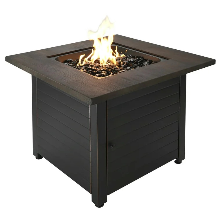 Endless Summer The Spencer, 30-in Square Gas Outdoor Fire Pit | Walmart (US)