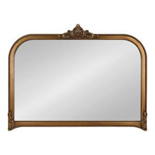 Hubanks 40.00 in. W x 30.00 in. H Gold Arch Traditional Framed Decorative Wall Mirror | The Home Depot