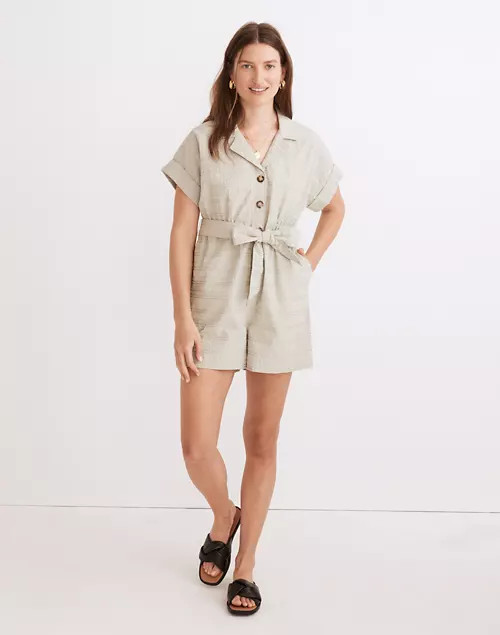Seersucker Camp Romper | Madewell