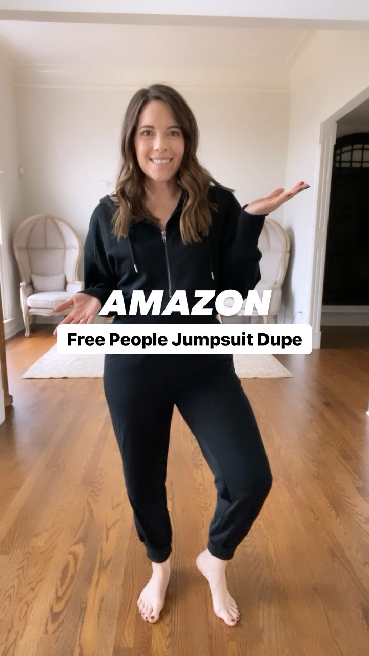 I love a good dupe! Check out this stunning Amazon free people lookalike! This dupe has pockets, a hood, front zipper, stretchy waistband, thumb holes, and is super high quality fabric. Im wearing a size SMALL. Pair this jumpsuit with clogs, sandals, sneakers, or slipper shoes! I have the best Birkenstock and Ugg dupes on that look just like the real thing and both are TTS! I also love my lululemon fleece crossbody purse lookalike! Super soft and plush and has tons of storage/pockets, gold hardware, and adjustable strap!

Let me know if you’re ready for sweater weather! 🍁 How are these dupes so far? Shop my LTK storefront for all the deals! 

#fashion #beauty #haul #style #shopping #styleinspo #ootd #outfitoftheday #outfit #whatiwore  #beautydoesnthavetobepain #fashionaddict #currentlywearing #instastyle #lookgoodfeelgood #fashionblogger #fashionista #fashionstyle #fashionable #fashiongram #fashionblog #fashionaddict #fashionphotography #amazonfashion

#LTKfindsunder50 #LTKstyletip #LTKshoecrush