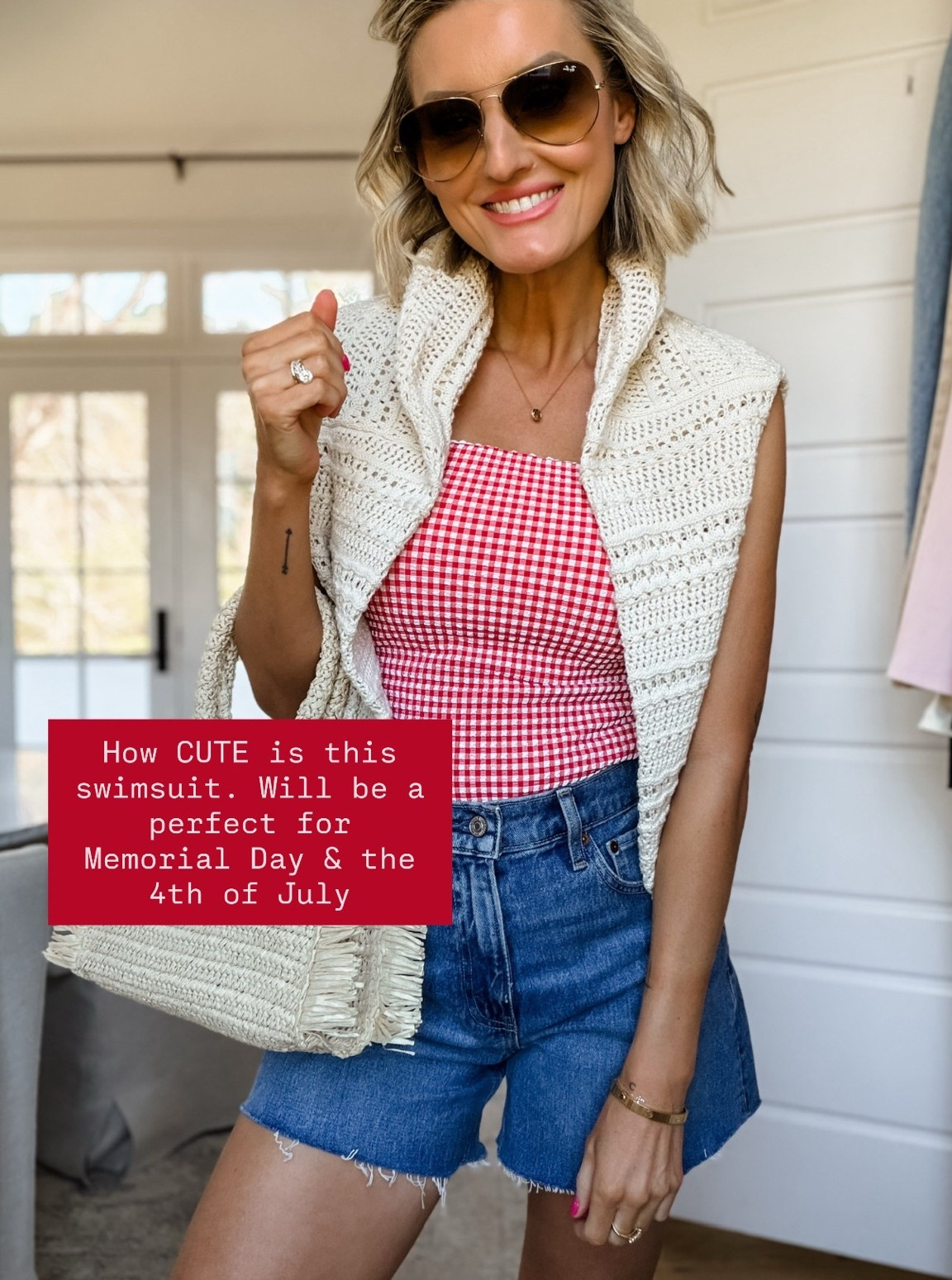 These pieces would be perfect for Memorial Day on the lake, beach or by the pool! Wearing M/27.

Loverly Grey, Abercrombie, women’s swim, one piece swim, Memorial Day outfit ideas 

 #LTKootd #LTKSeasonal #LTKSwim