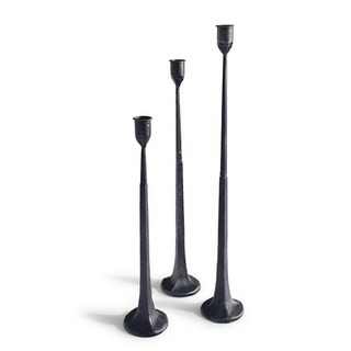 Cast Iron Taper Holders, Set of Three | Grandin Road | Grandin Road