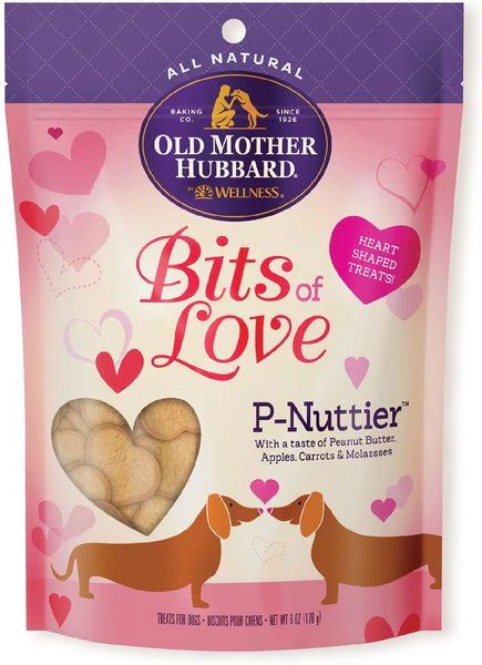 OLD MOTHER HUBBARD Bits of Love P-Nuttier Dog Treats, 6-oz bag - Chewy.com | Chewy.com