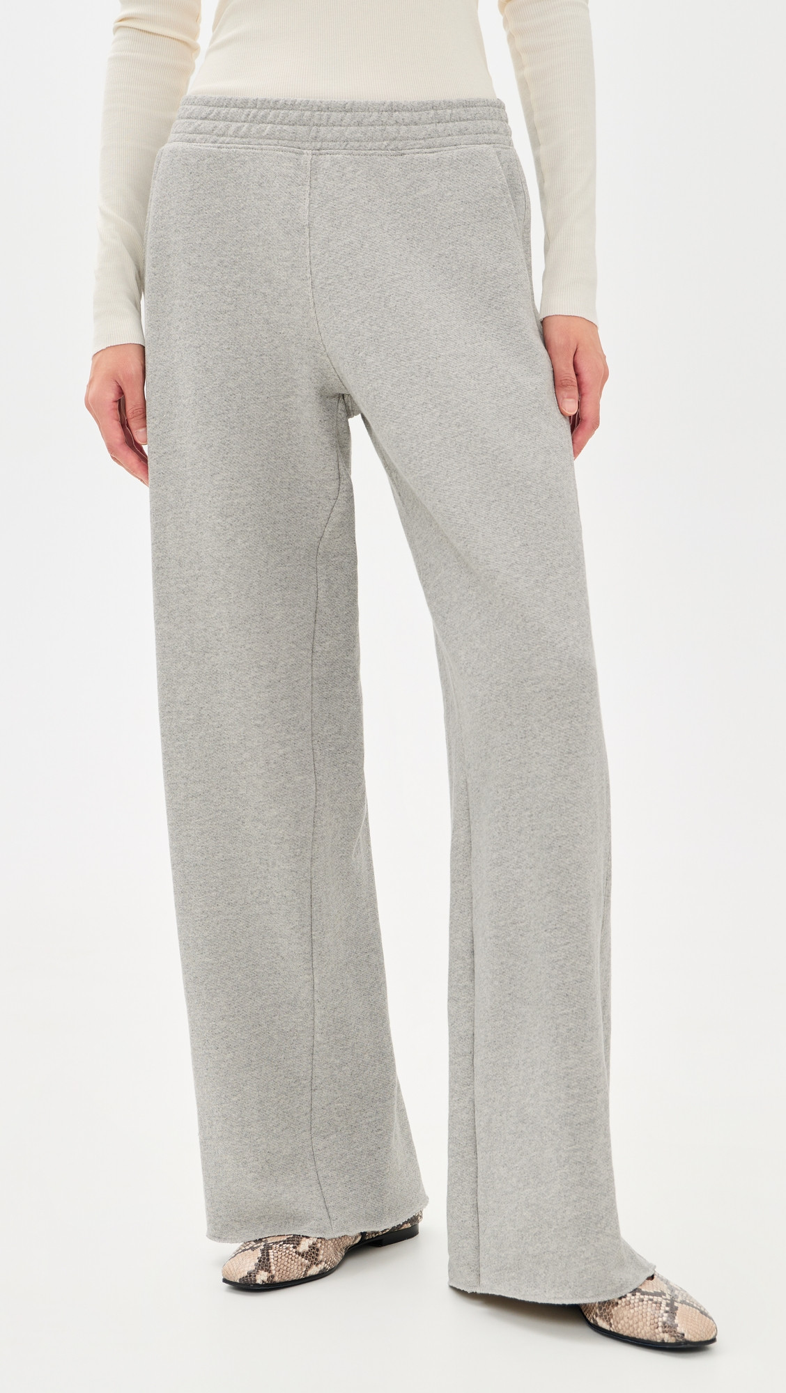 perfectwhitetee Leni French Terry Sweatpants Heather Grey XS | Shopbop