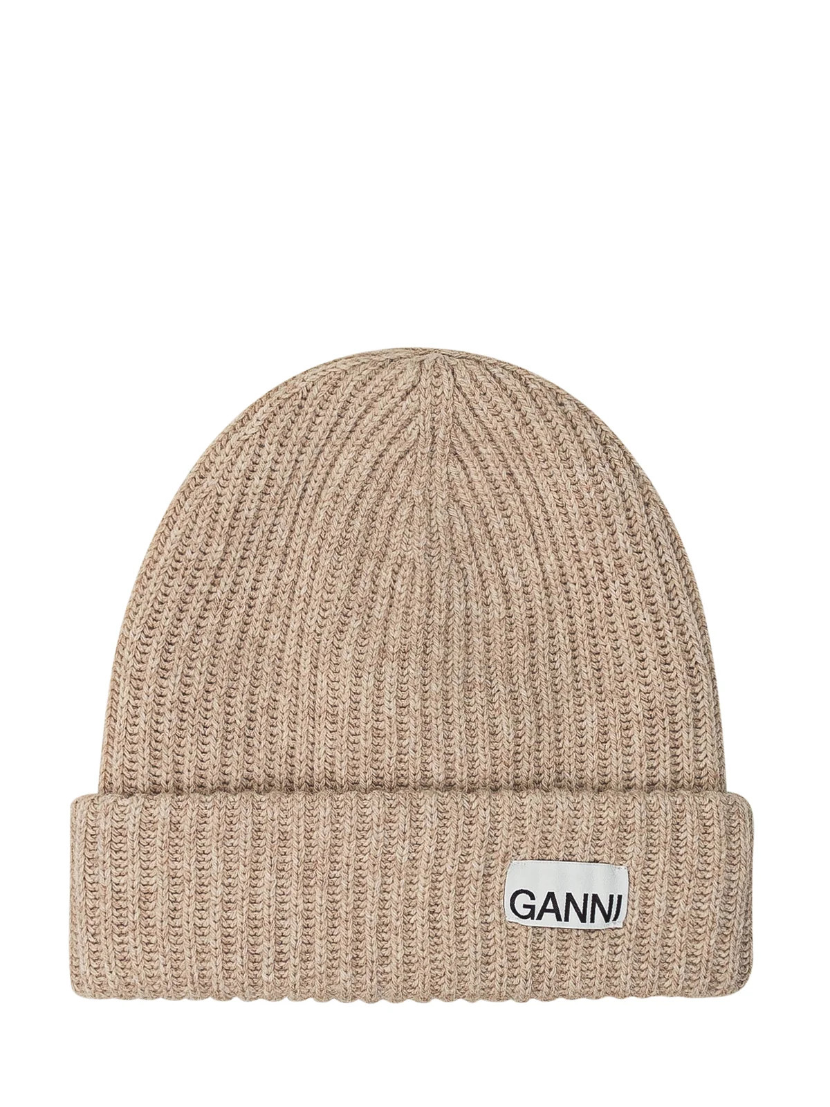 Ganni Logo Patch Oversized Beanie | Cettire Global