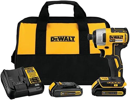 DEWALT 20V MAX* Cordless Impact Driver Kit (Includes Two Batteries & Charger), Brushless, 1/4-inc... | Amazon (US)