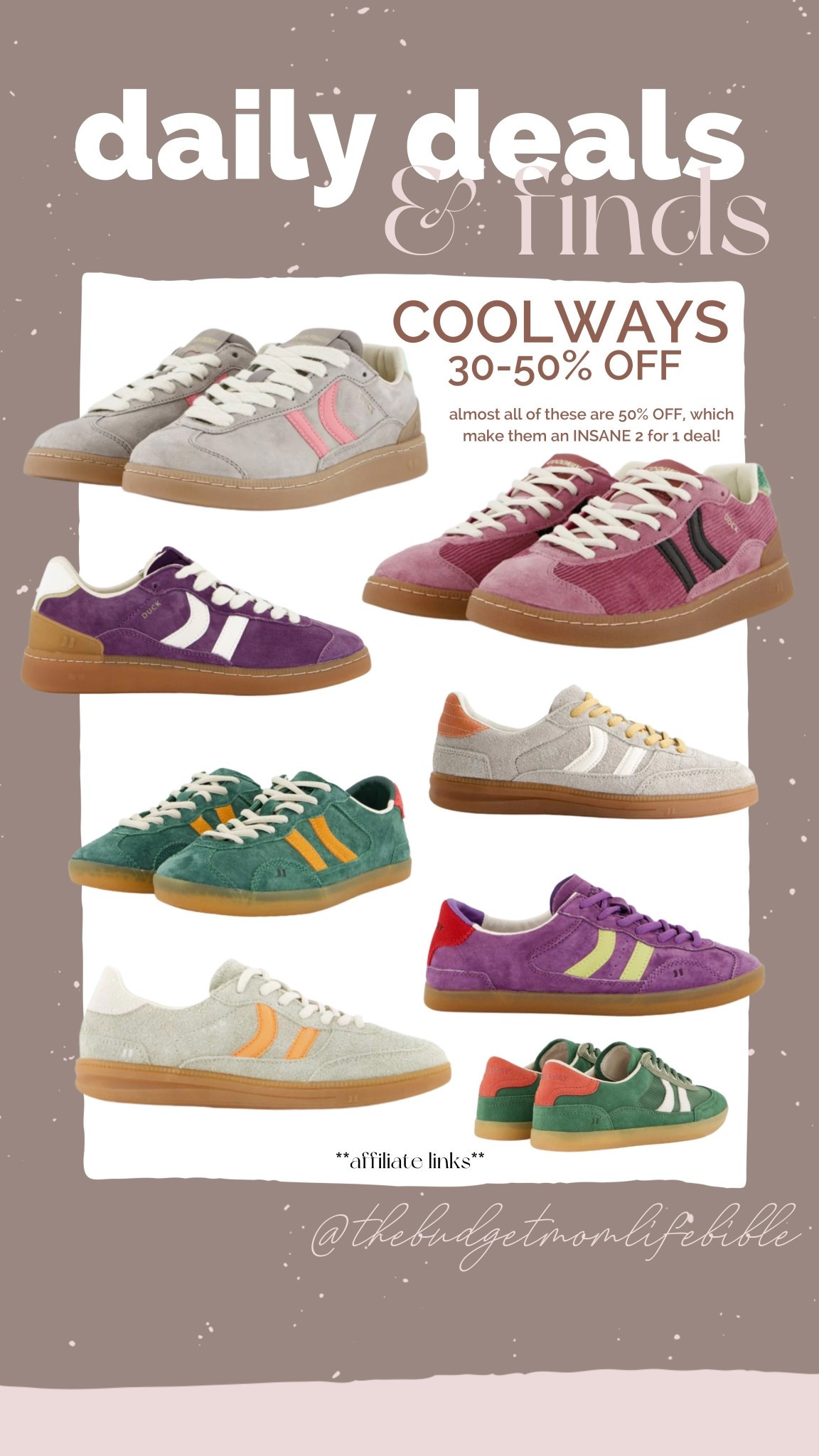 Coolway sneakers are 30-50% OFF — almost all of these are 50% OFF for their winter sale, which make them 2 for the price of 1 — INSANE DEAL!

Sneakers, shoes, spring shoes, spring outfit, tennis shoes, sneaker, daily deals

#LTKActive #LTKValentine #LTKSaleAlert