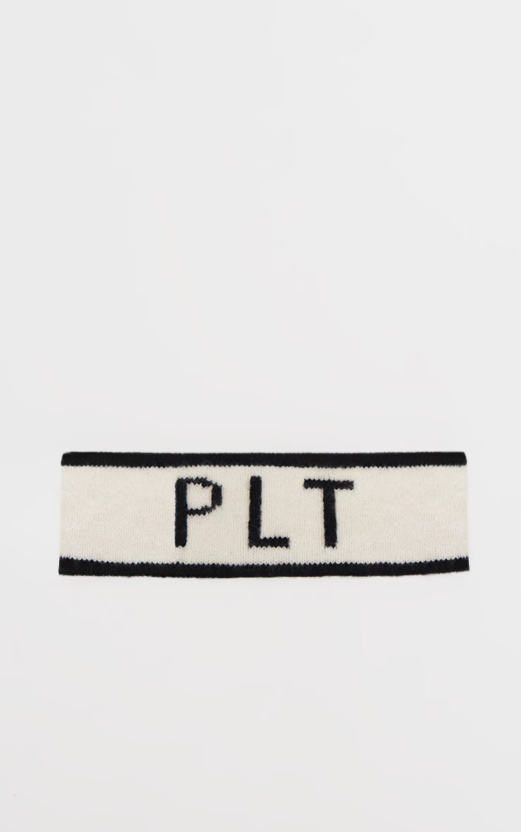PRETTYLITTLETHING Monochrome Knitted Headband | PrettyLittleThing US