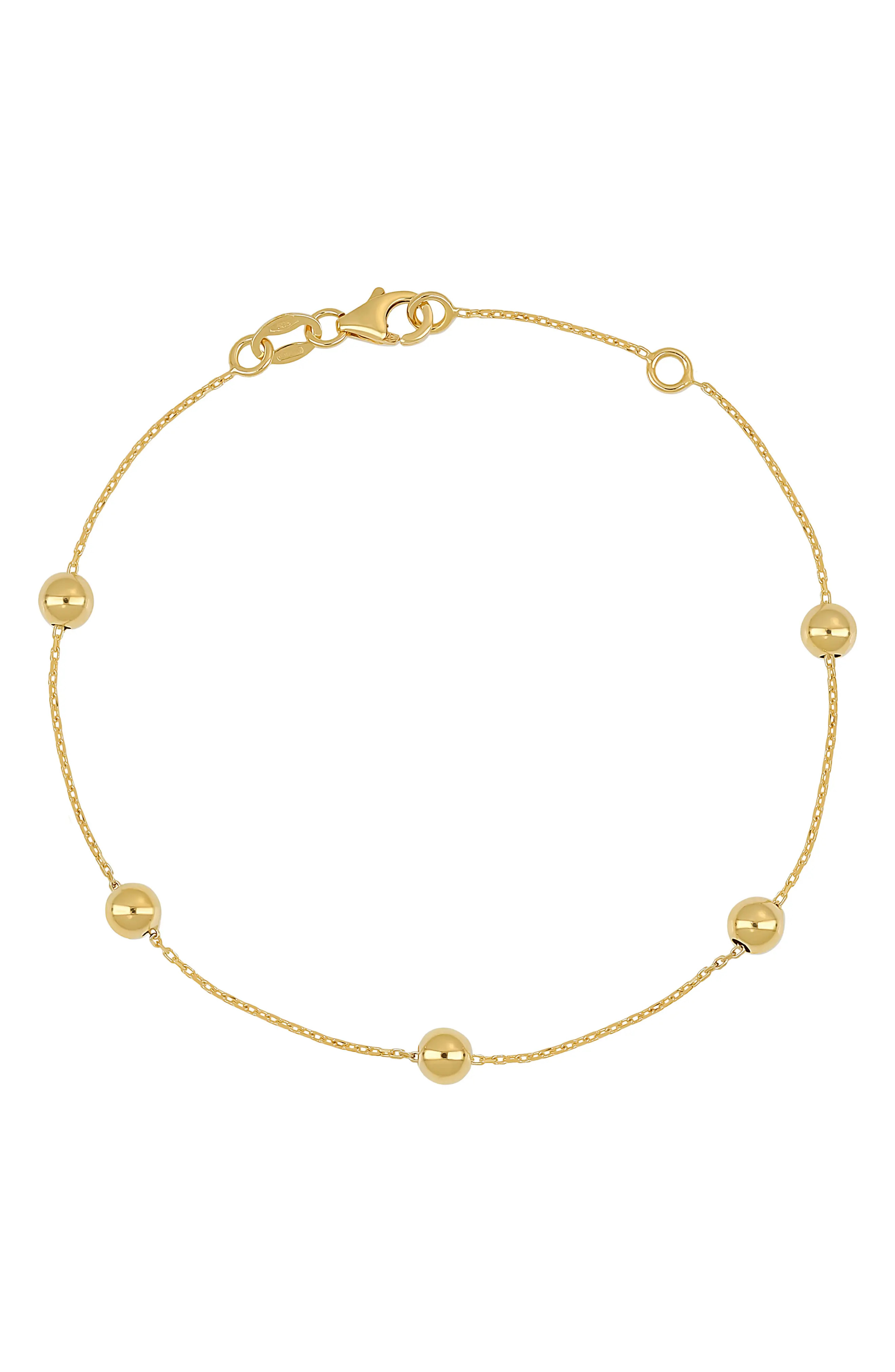 Bony Levy BLG 14K Gold Bead Station Bracelet (Online Trunk Show) (Women) | Nordstrom | Nordstrom
