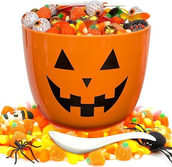 steo spce Ceramic Halloween Candy Bowl, 20 oz Large Halloween Candy Holder and Party Serving Bowl... | Amazon (US)