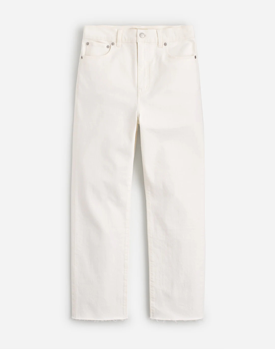The Petite '90s Straight Crop Jean in Tile White: Raw-Hem Edition | Madewell