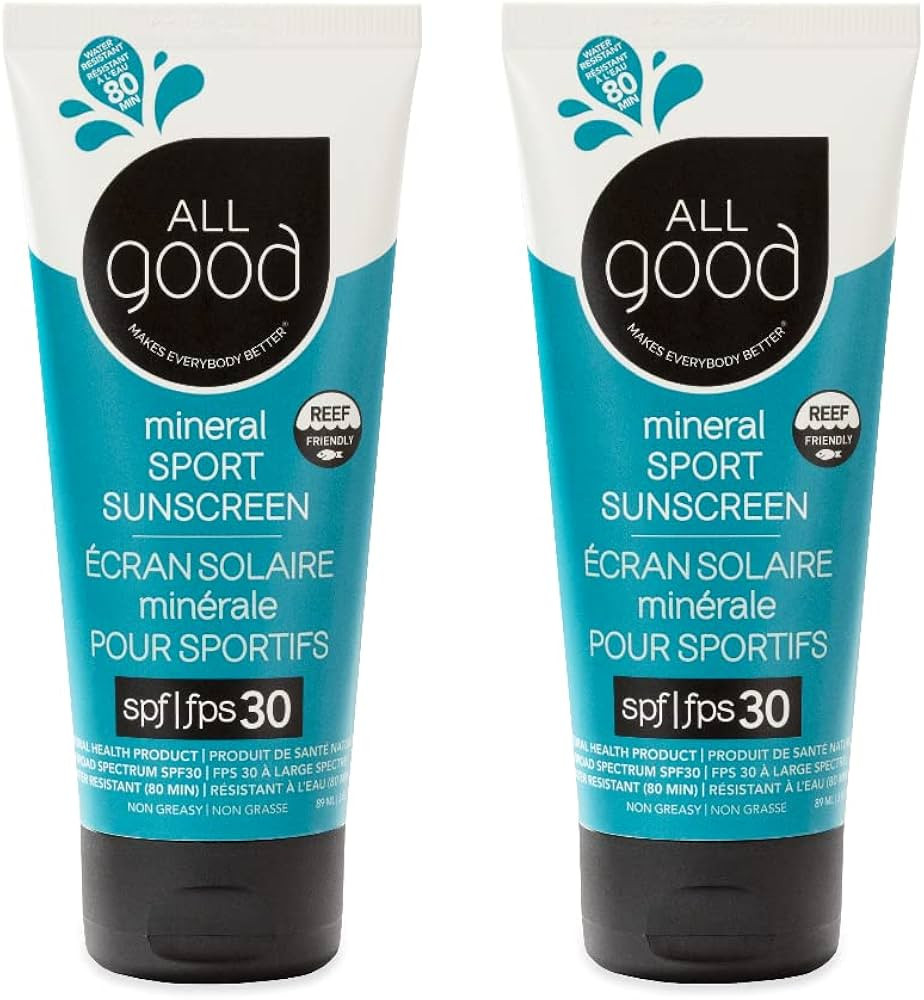 All Good Sport Face & Body Sunscreen Lotion - TSA-Friendly, Camping, Backpacking - UVA/UVB Broad ... | Amazon (US)