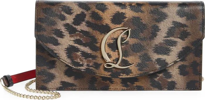 Christian Louboutin Loubi54 Leopard Print Leather Crossbody Bag | Nordstrom | Nordstrom