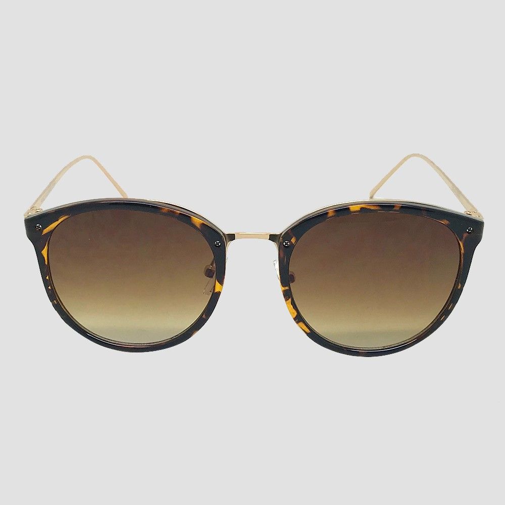 Women's Round Sunglasses - A New Day Brown, Size: Small | Target