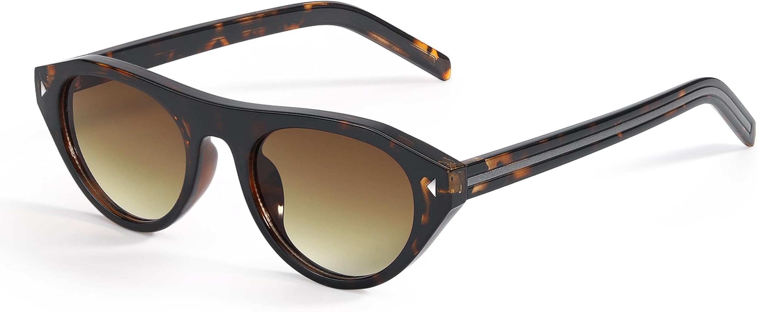 Oval Cat Eye Sunglasses for Women Trendy Retro Cateye Frame with UV Protection for Traveling or D... | Amazon (US)