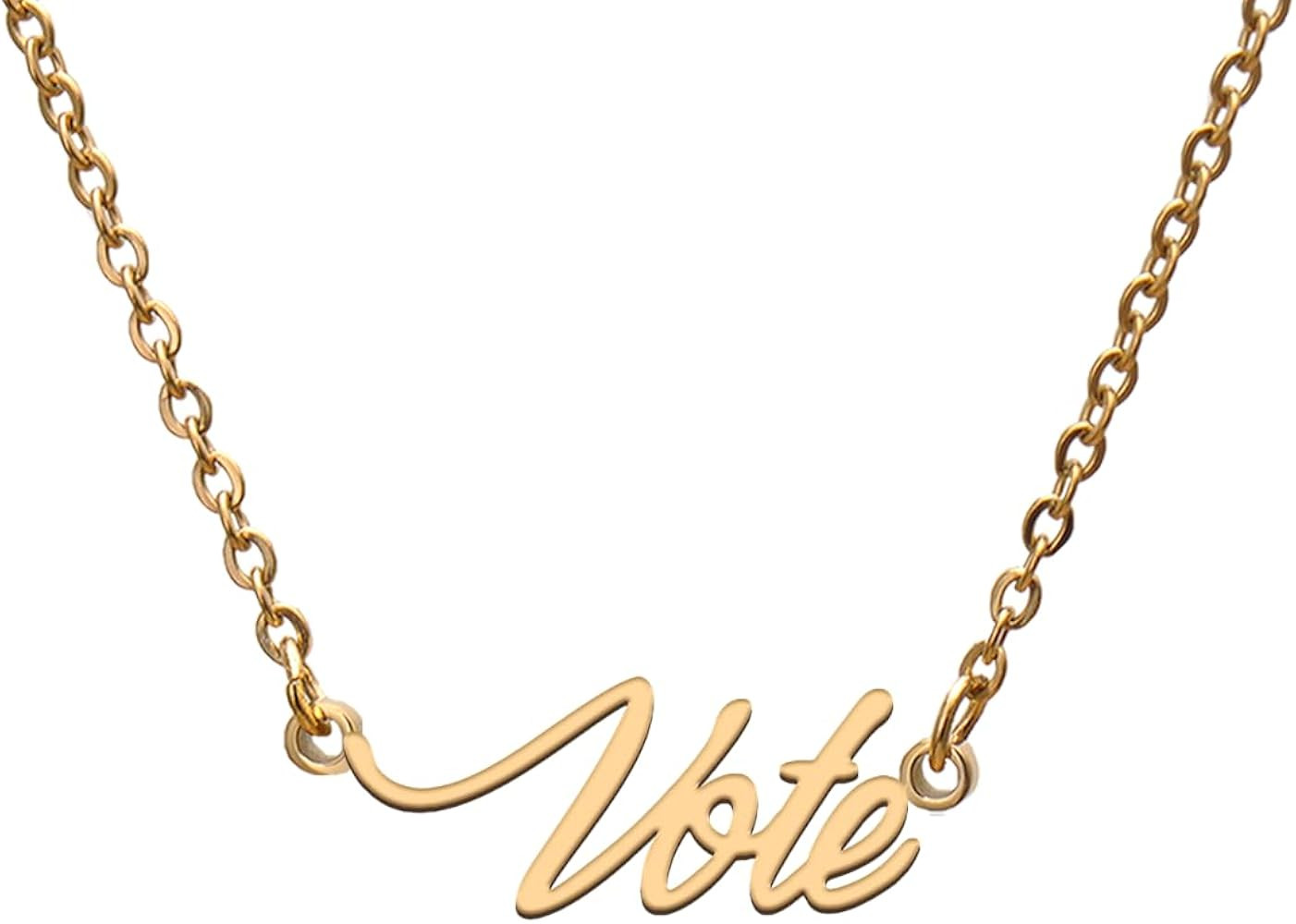 Name Tag Necklaces for Her His Friends Familys Relationship Memory Jewelry Gift | Amazon (US)