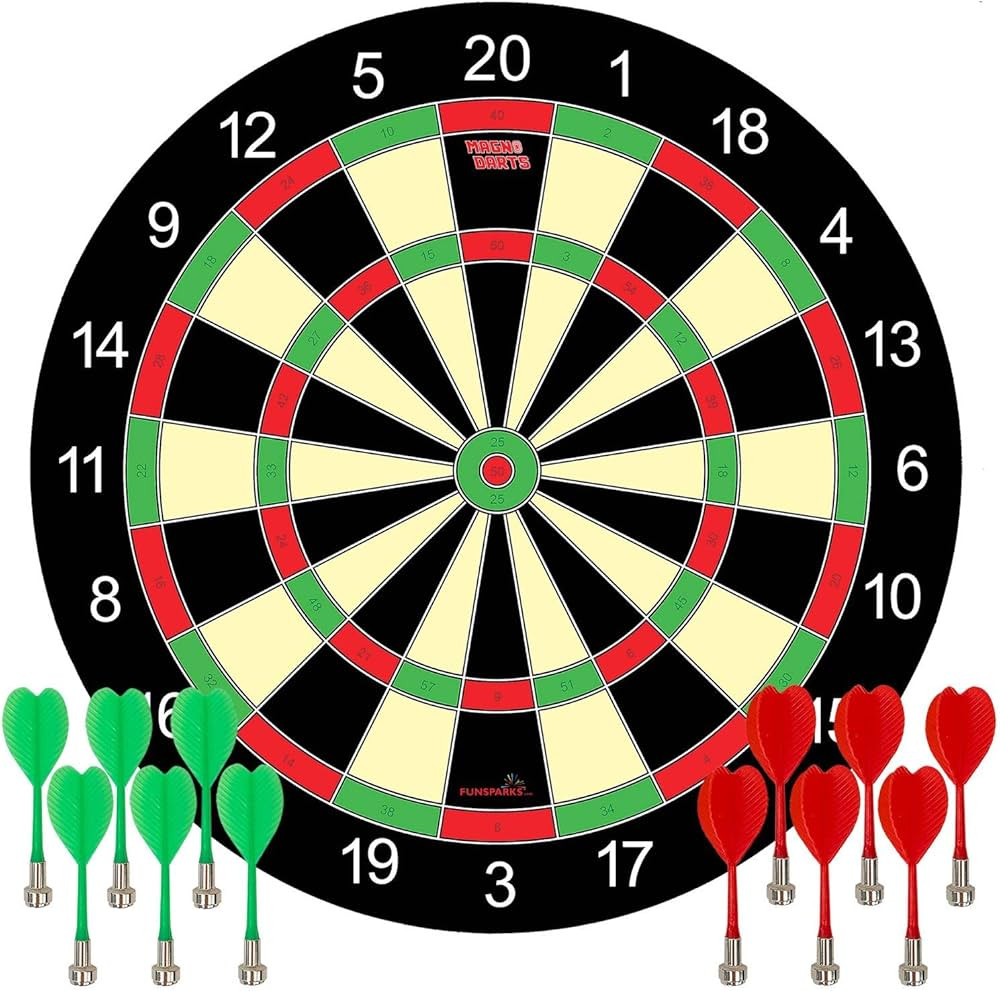 Magnetic Dart Board Game – 12pcs Kids Magnetic Darts Boys Toys Gifts Indoor Outdoor Games for F... | Amazon (US)