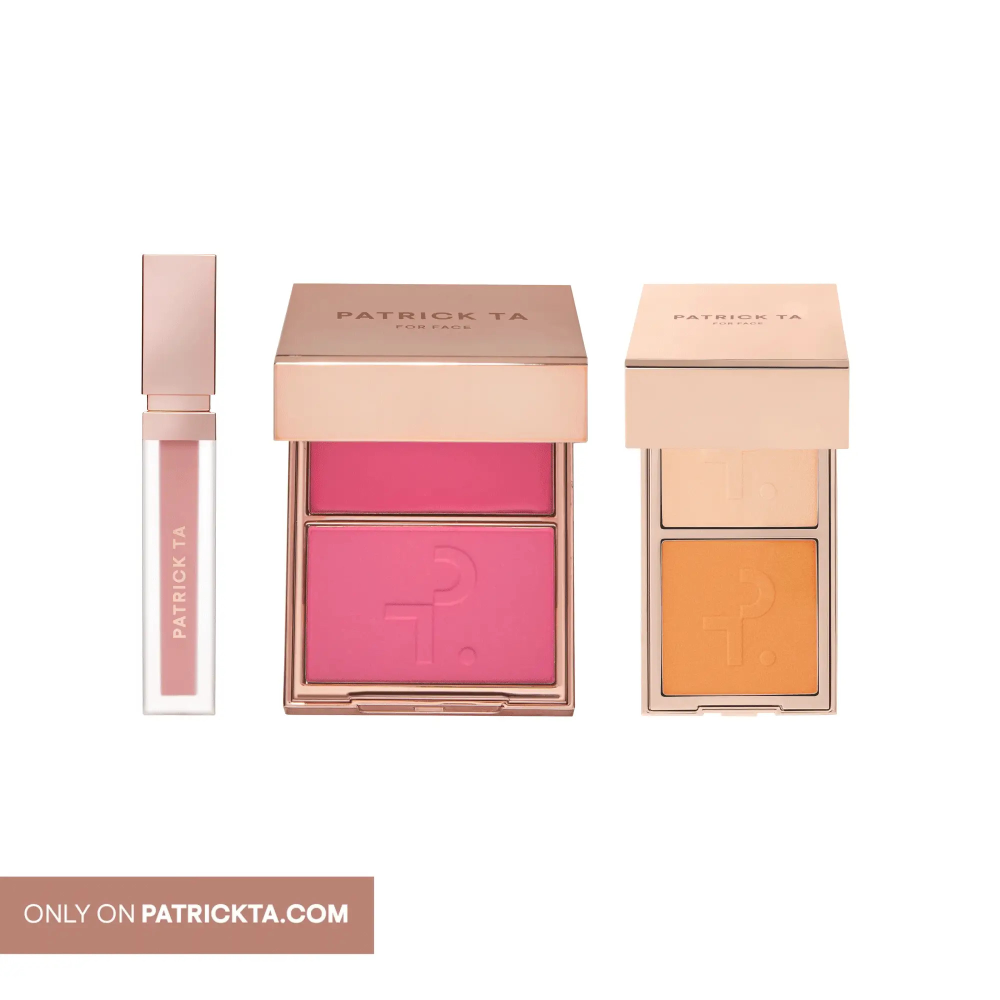 Sunset Sorbet Blush Set - Shy at First (Pink) / She's A Doll (Bright Neutral Pink) | Patrick Ta Beauty