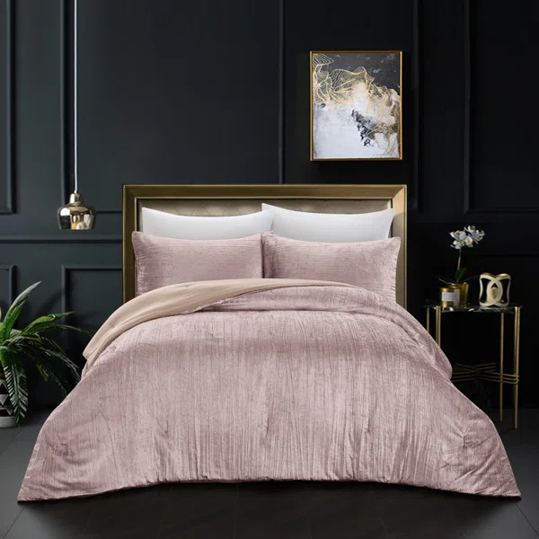 Avdyl Velvet 3 Pieces Comforter Set | Wayfair North America