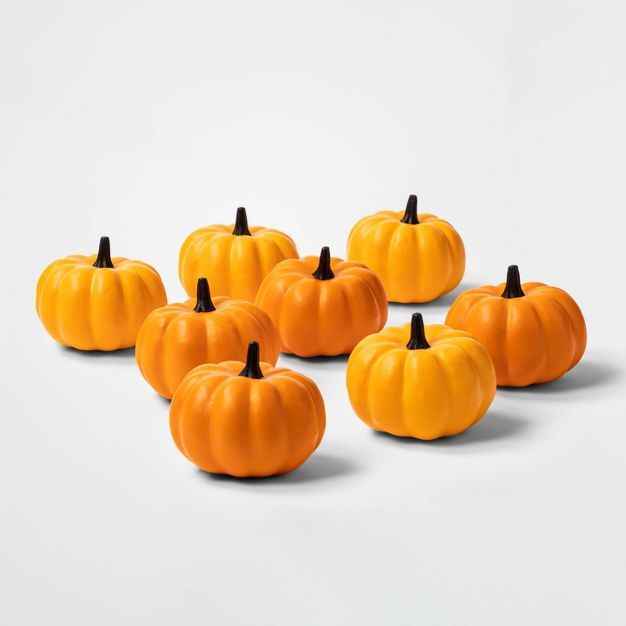 8ct Painted Pumpkins Orange Halloween Decorative Sculpture Set - Hyde &#38; EEK! Boutique&#8482; | Target