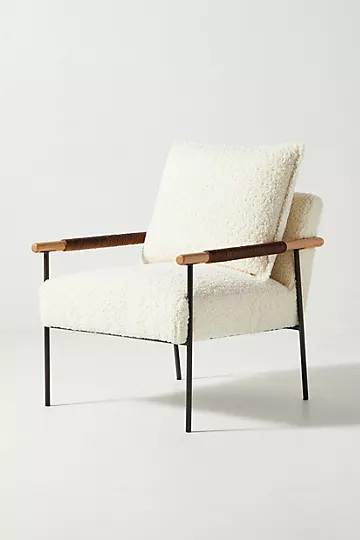 Sherpa Bouclé Atticus Armchair | Anthropologie (US)