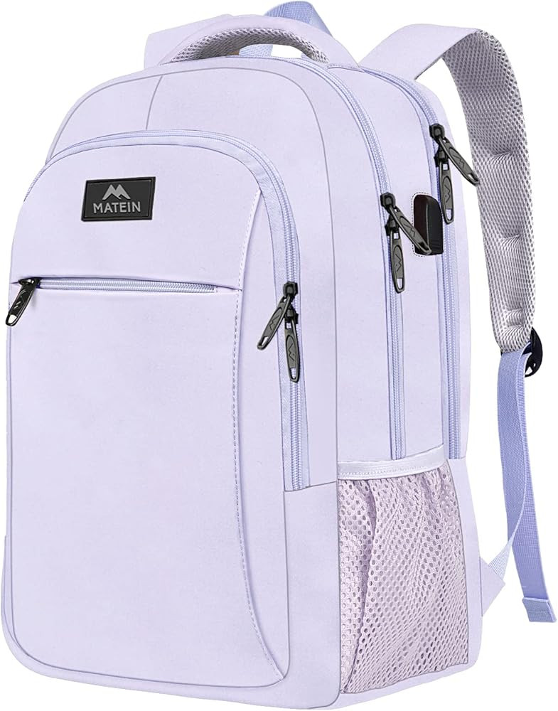 MATEIN Laptop Backpack for Girls, 15.6 Inch College School Backpack for Women with USB Charging P... | Amazon (US)
