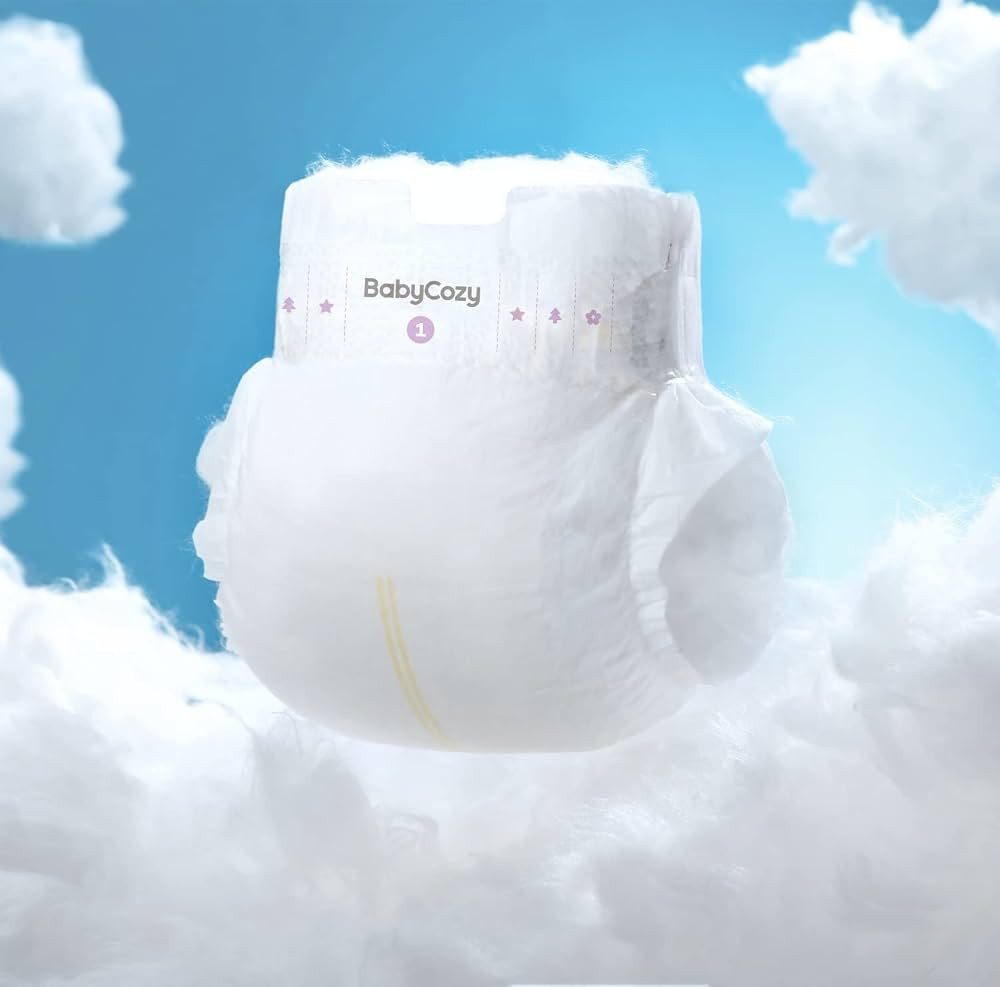 Babycozy Diapers 12 Count Travel Pack Size 1(8-14lb), Baby Diapers Bouncy Soft for Baby Sensitive... | Amazon (US)