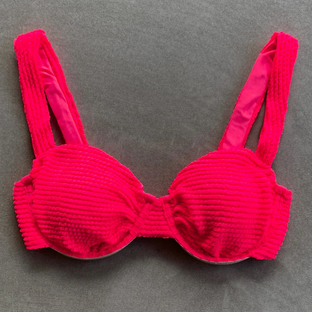 Electra Red Textured Carolina Underwire Bikini Top | MyBrazilianShop