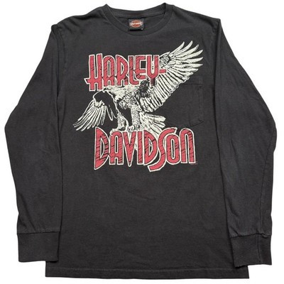 Harley Davidson Eagle Graphic Long Sleeve Shirt Black Small | eBay US