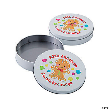 Personalized Gingerbread Christmas Tins - 12 Pc. | Oriental Trading Company