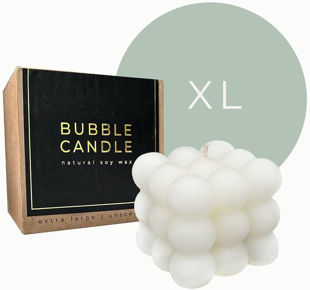 Extra Large Bubble Candle – Premium Soy Candle 22.6 oz, Designer Aesthetic Decor, Decorative Ca... | Amazon (US)