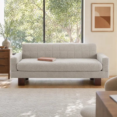 Versatile Loveseat Couch - Upholstered 2-Seater Sofa with Biscuit-Tufted Back and Cozy Boucle Fabric | Wayfair North America