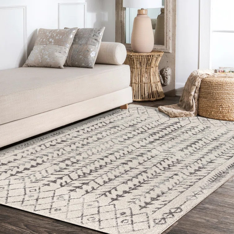 Boutte Power Loom Performance Cream/Gray Rug | Wayfair North America
