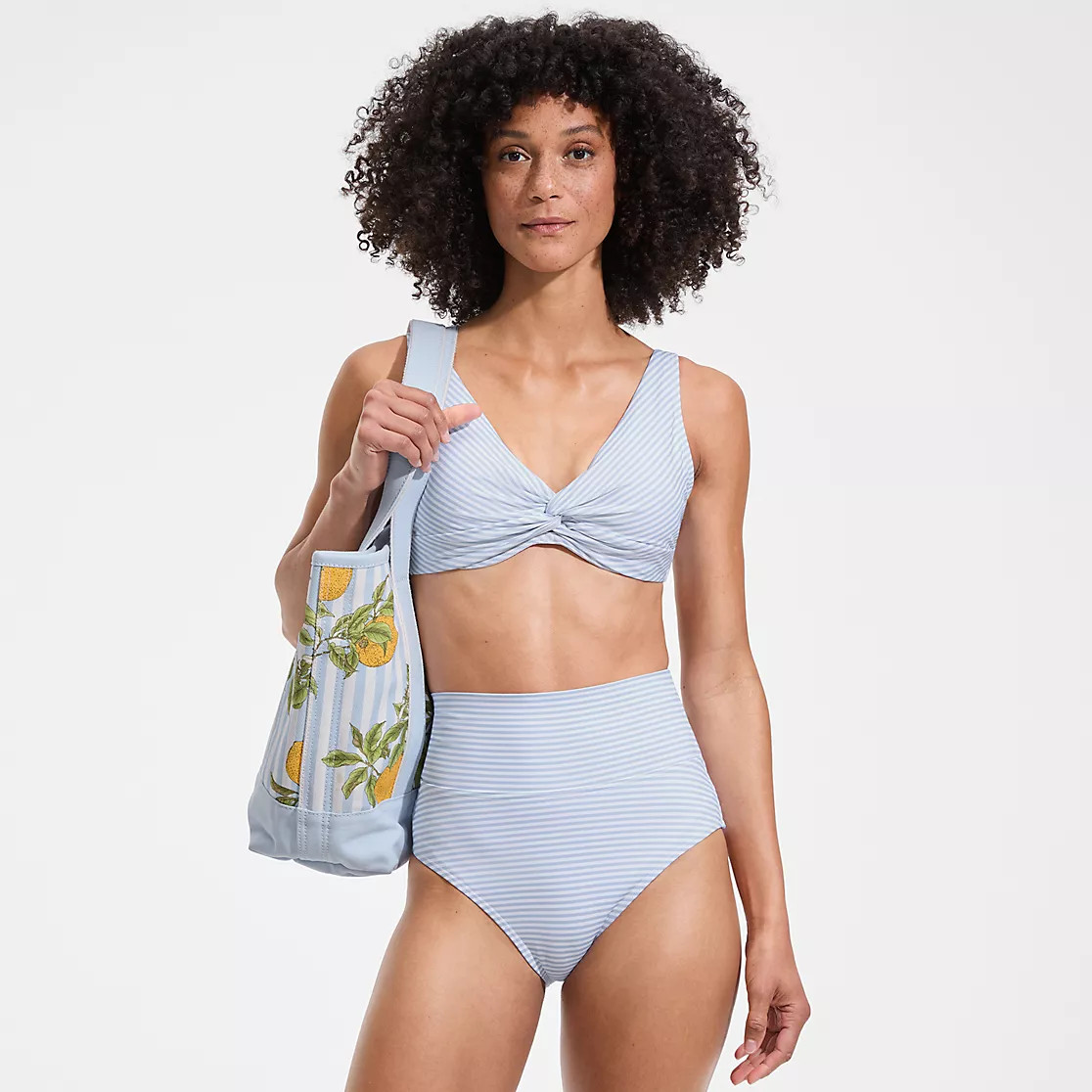 Women's Twist Front Underwire Bikini Swimsuit Top | Lands' End (US)