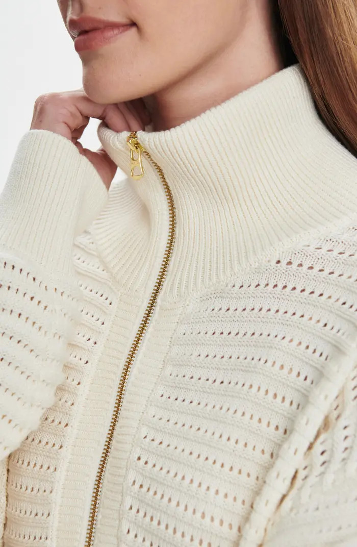 Tara Pointelle Half Zip Sweater | Nordstrom